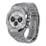 Pre-owned Audemars Piguet Royal Oak Chronograph automatic men's watch with silver dial and stainless steel case and bracelet.