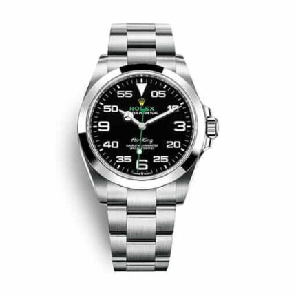 Replica Rolex Oyster Perpetual watch with blue dial and stainless steel case, model 114200, from UnitedLuxury collection.
