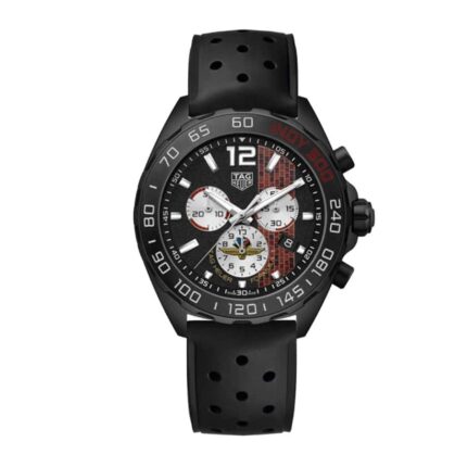 TAG Heuer Formula 1 Indy 500 Limited Edition CAZ101AD FT8024 replica watch with black dial and stainless steel bracelet.