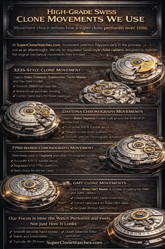 Swiss clone movements