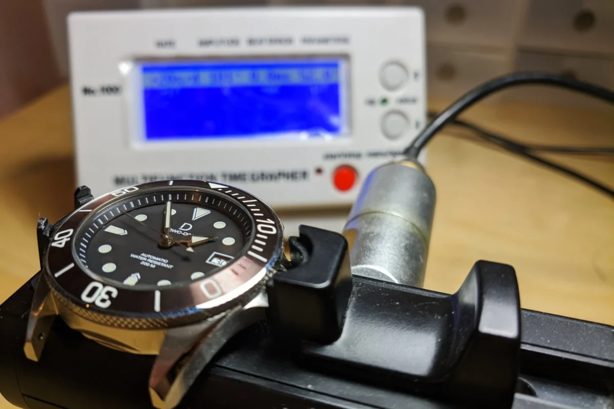 Watch movement accuracy testing quality control equipment