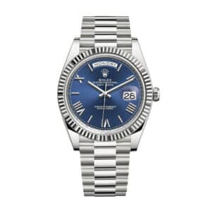 Rolex Day-Date 228239 Super Clone - 40mm White Gold Silver Diamond Dial President