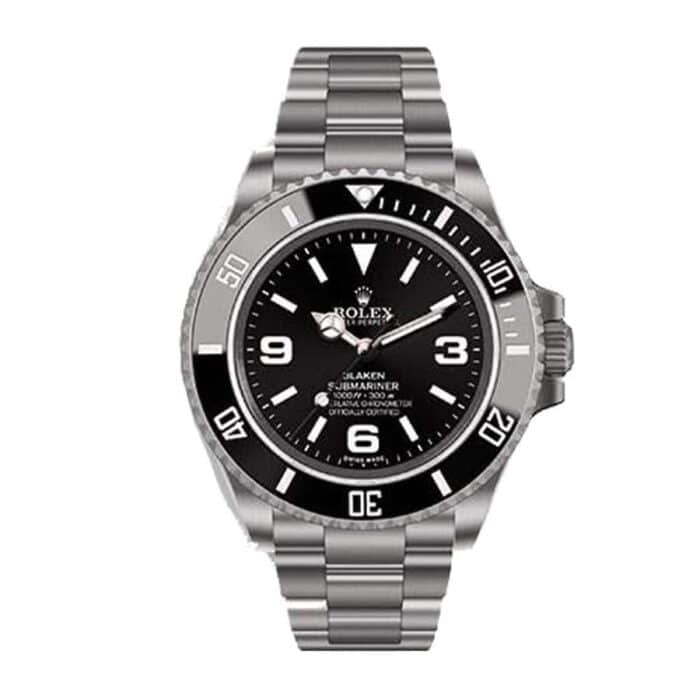 Rolex Submariner Super Clone 6190 Blaken Blacked-Out 40mm Black Dial