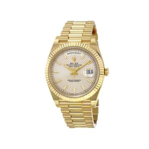 Rolex Day-Date 36 128239 Super Clone 36mm White Gold Silver Diagonal Dial