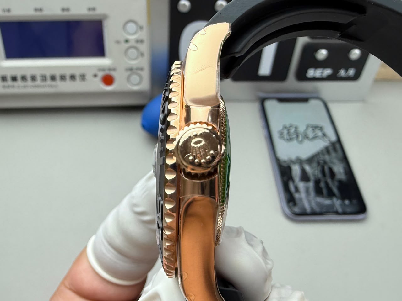 rolex yacht master 40 116655 everose gold black dial