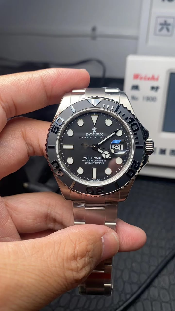 rolex yacht master 42226627 rlx titanium 42mm black dial