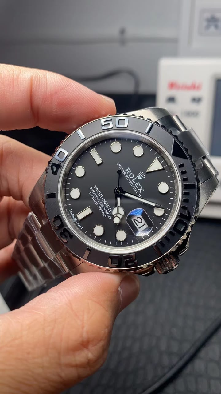 rolex yacht master 42226627 rlx titanium 42mm black dial