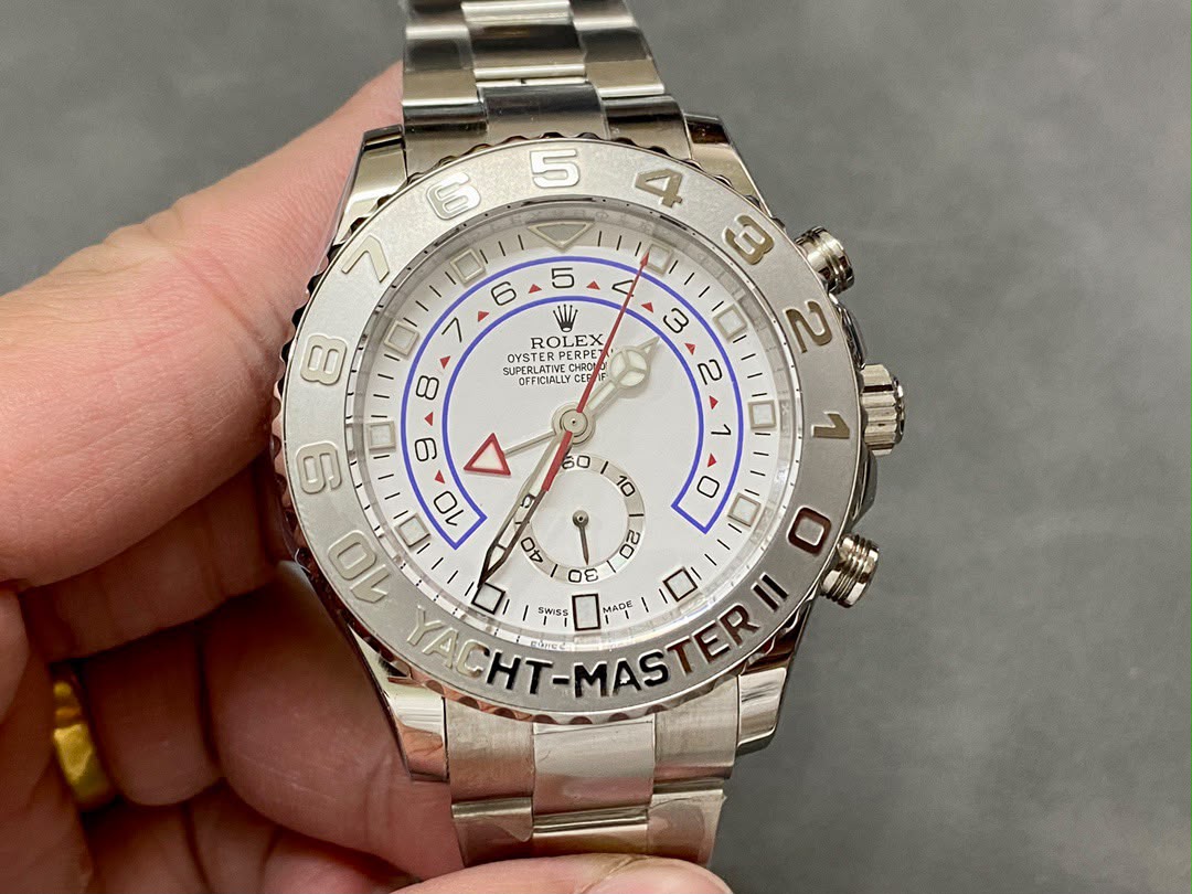 rolex yacht master II 116689 white gold white dial 44mm