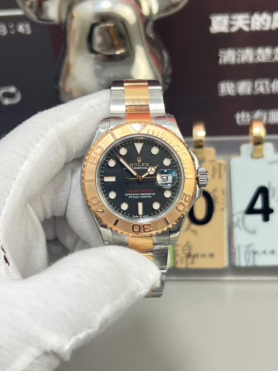 rolex yacht master 116621 two tone everose gold brown dial 40mm