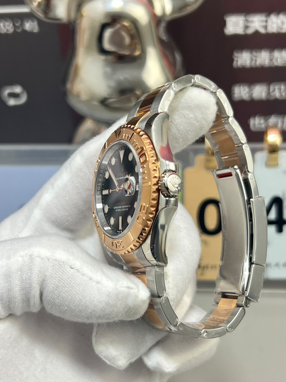 rolex yacht master 116621 two tone everose gold brown dial 40mm