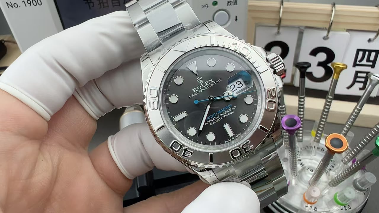 rolex yacht master 116622-0003 platinum rhodium dial 40mm