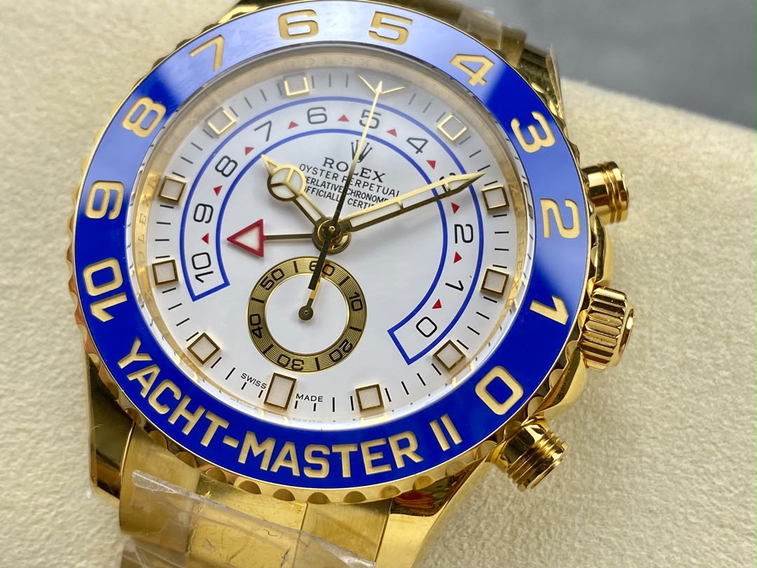 rolex yacht master II 116688 YELLOW gold regatta chronograph dial 40mm