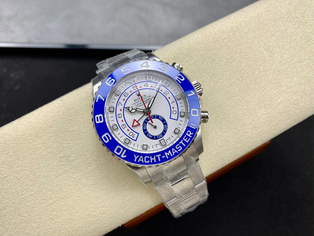 rolex yacht master II 116681 two tone everose white dial 44mm