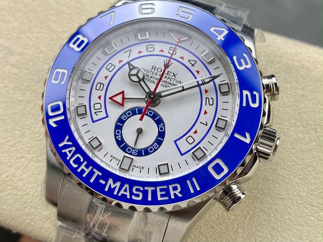rolex yacht master II 116681 two tone everose white dial 44mm