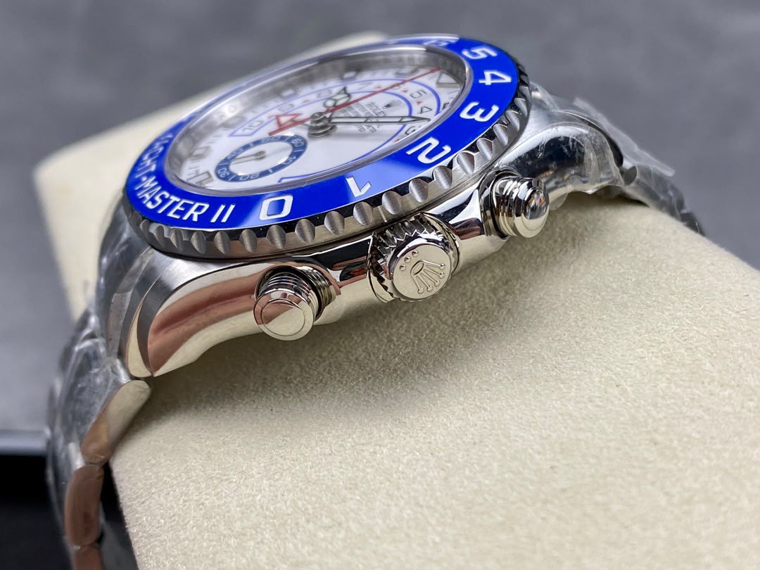rolex yacht master II 116681 two tone everose white dial 44mm