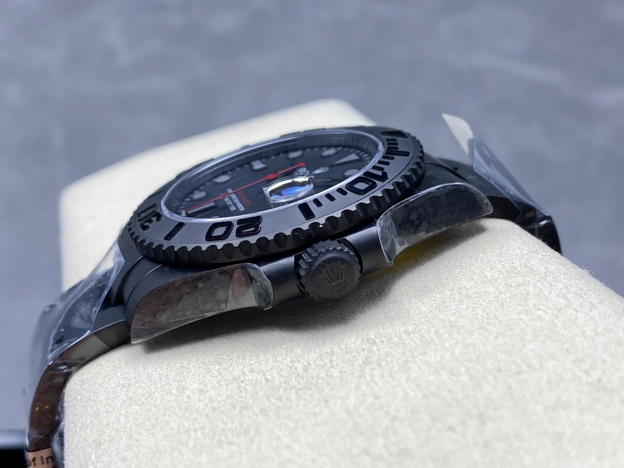 rolex yacht master 116622 titan black triple red dial 40mm