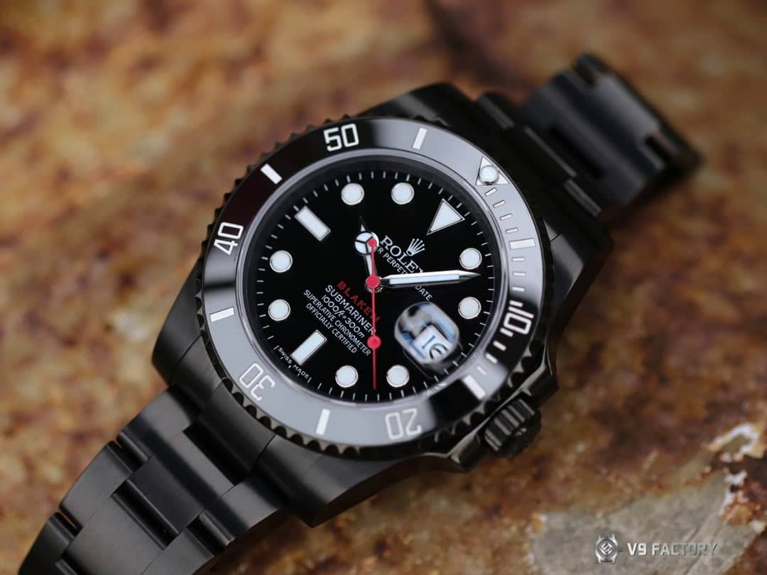 Rolex Submariner 116610LN Super Clone : Blaken Blackout Custom 40mm