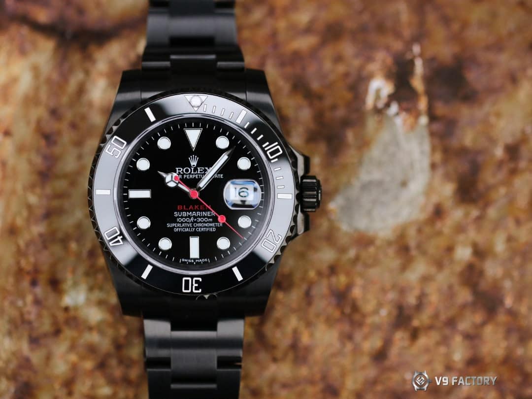 Rolex Submariner 116610LN Super Clone : Blaken Blackout Custom 40mm